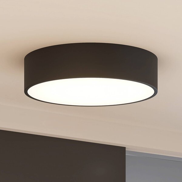 Arcchio LED stropné svietidlo Noabelle, Ø 40 cm, čierna, kov, Čierna, Kuchyňa, kov, Moderný, Závesné svietidlo