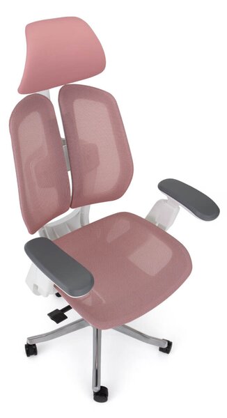 Ergonomická kancelárska stolička Liftor Active, ružová (sieťovina)