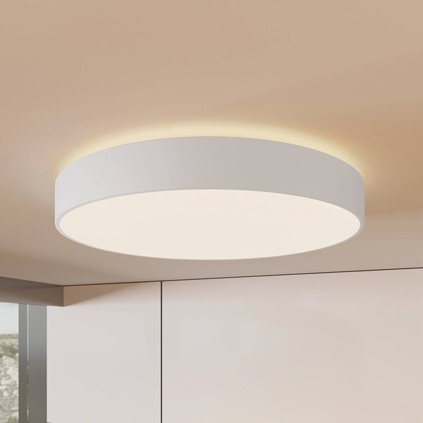 Arcchio LED stropné svietidlo Vanida, biele, Ø 60 cm, hore/dole, Biela / opálová, Kuchyňa, Hliník, Moderný, Závesné svietidlo