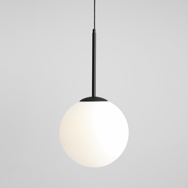Aldex BOSSO | Elegantná závesná lampa s tienidlom z mliečneho skla Farba: Čierna