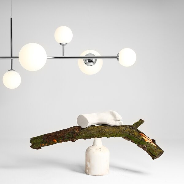 Aldex DIONE 6 | Elegantná závesná lampa so šiestimi tienidlami Farba: Zlatá