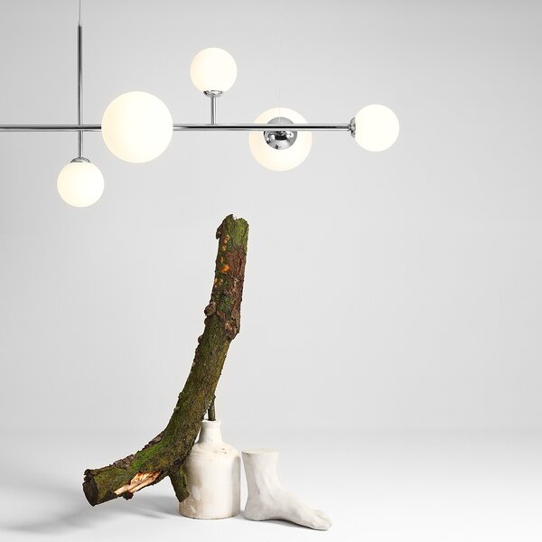 Aldex DIONE 6 | Elegantná závesná lampa so šiestimi tienidlami Farba: Zlatá