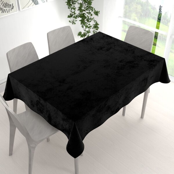 Biante Zamatový obdĺžnikový obrus Velvet Premium SVP-041 Čierny 60x100 cm
