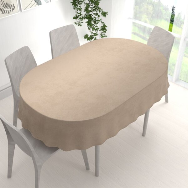 Biante Zamatový oválny obrus Velvet Prémium SVP-042 Béžovohnedý 60x100 cm