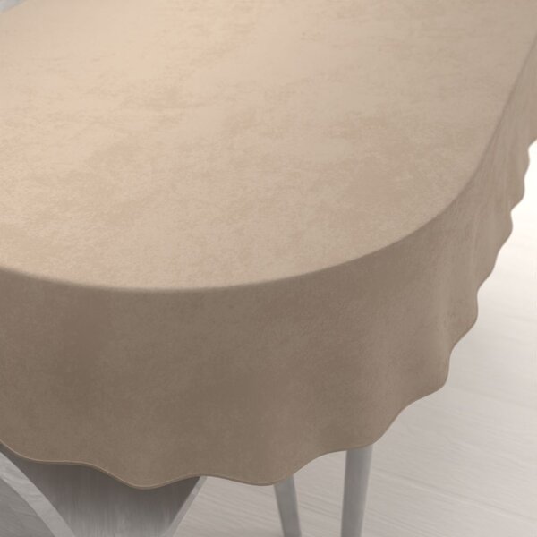 Biante Zamatový oválny obrus Velvet Prémium SVP-042 Béžovohnedý 60x100 cm