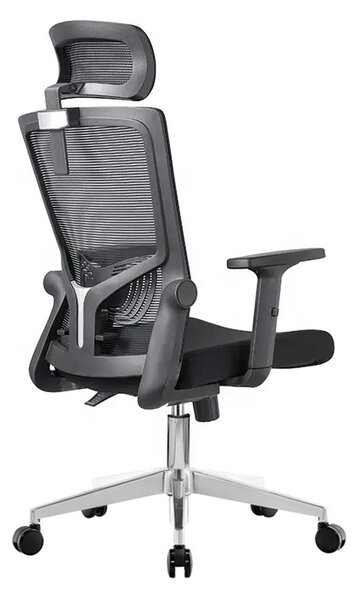 Kancelárska ergonomická stolička Neoseat NOVELO — sieť / látka, čierna, nosnosť 150 kg
