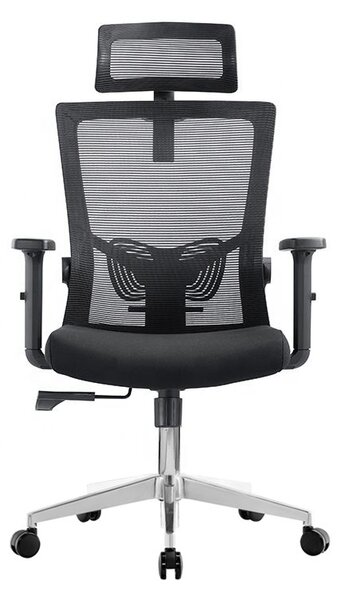 Kancelárska ergonomická stolička Neoseat NOVELO — sieť / látka, čierna, nosnosť 150 kg