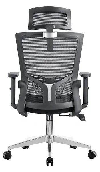 Kancelárska ergonomická stolička Neoseat NOVELO — sieť / látka, čierna, nosnosť 150 kg