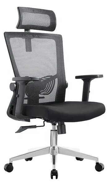 Kancelárska ergonomická stolička Neoseat NOVELO — sieť / látka, čierna, nosnosť 150 kg