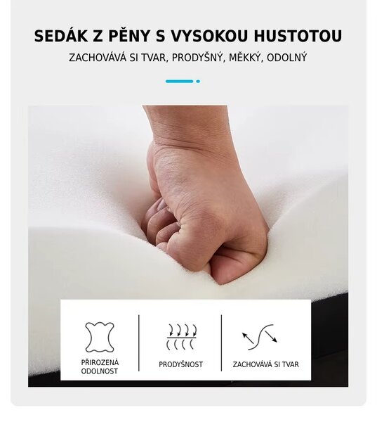 Kancelárska ergonomická stolička Neoseat NOVELO — sieť / látka, čierna, nosnosť 150 kg