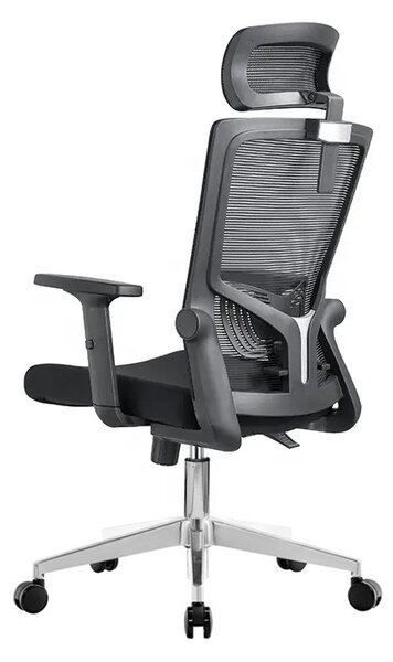 Kancelárska ergonomická stolička Neoseat NOVELO — sieť / látka, čierna, nosnosť 150 kg