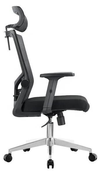 Kancelárska ergonomická stolička Neoseat NOVELO — sieť / látka, čierna, nosnosť 150 kg