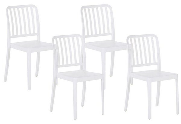 Set 4 ks záhradných stoličiek Beliani Sinnamon (biela) . Vlastná spoľahlivá doprava až k Vám domov. 1075860