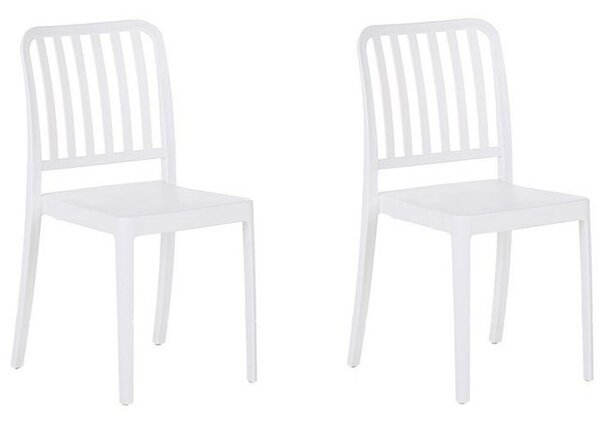 Set 2 ks záhradných stoličiek Beliani Sinnamon (biela) . Vlastná spoľahlivá doprava až k Vám domov. 1075858