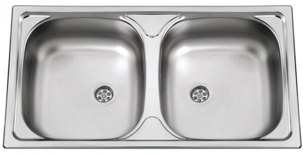 Nerezový drez Sinks OKIO 780 DUO M 0,5mm matný