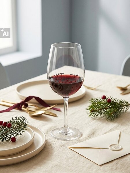 Sinsay - Vianočný pohár s nápisom all I want for Christmas - clear