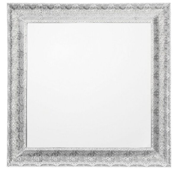 Nástenné zrkadlo Beliani Carvina (strieborná) . Vlastná spoľahlivá doprava až k Vám domov. 1076001