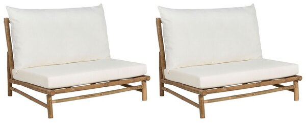 Set 2 ks záhradných stoličiek Beliani Theta (svetlé drevo) . Vlastná spoľahlivá doprava až k Vám domov. 1076169