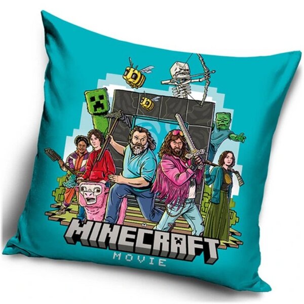 Velúrový vankúš Minecraft Movie | 40x40 cm