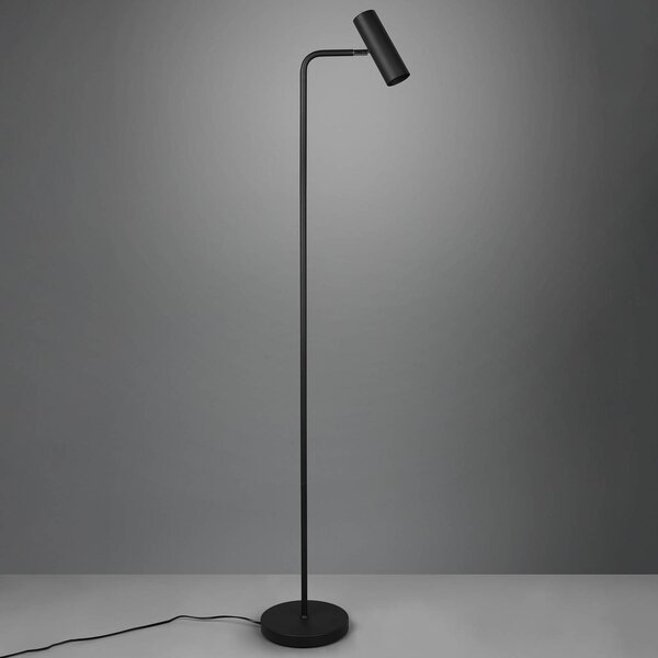 Stojacia lampa Marley, čierna, výška 151 cm, kov, Čierna, Obývacia izba / jedáleň, kov, Moderný, Stolová lampa