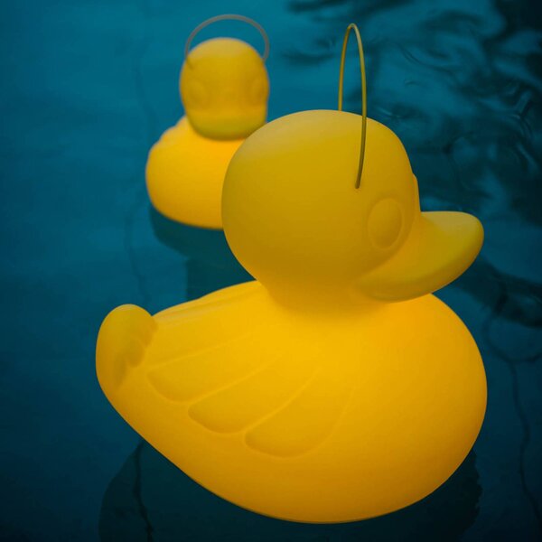 Goodnight Light LED dizajnové svietidlo DUCK-DUCK XL pre exteriér v žltej farbe, Žltá / oranžová, Plast, Dizajn