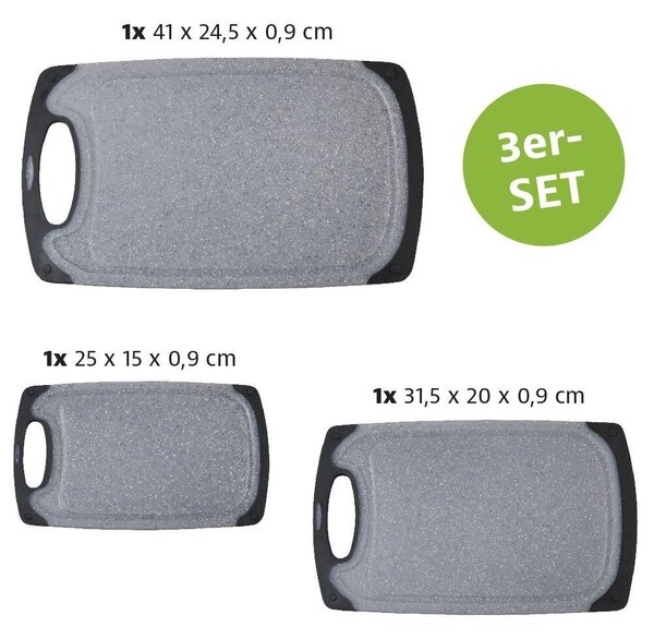 Dosky na krájanie 3 ks, plast KESPER 30790