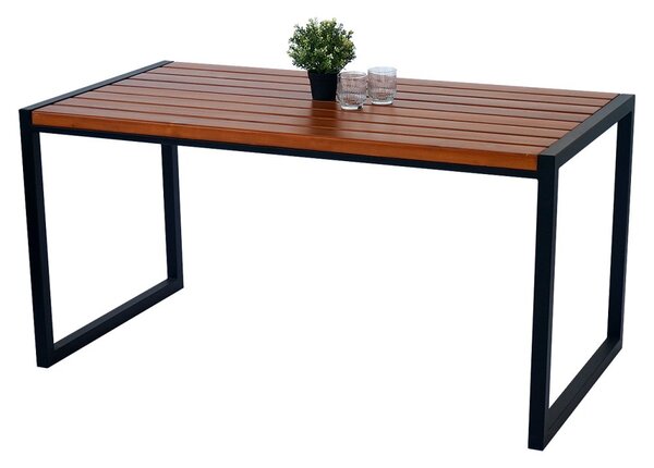 Záhradný stôl Style s masívnym drevom a oceľovou konštrukciou teak