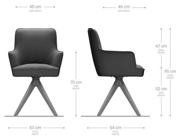 DELIFE Jedálenská stolička Heira-Flex s opierkami bouclé striebornošedá drevená podstava hranatá prírodná 180° otočná vrecková pružina