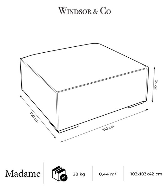 Kožená podnožka Madame - Windsor & Co Sofas