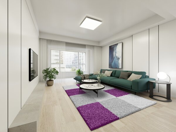 Ayyildiz , Kusový koberec Life Shaggy 1501 lila, 60x110, fialová, obývacia izba