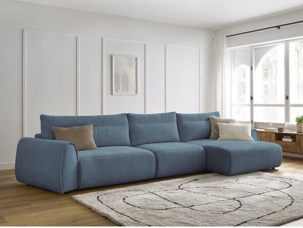 Modrá rohová pohovka Aden – Bobochic Paris