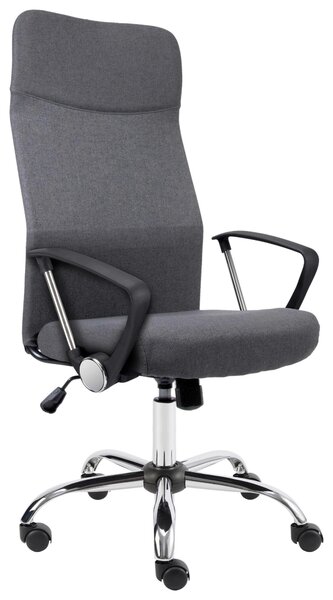 OTOČNÁ STOLIČKA, sivá, chrómová Carryhome - Kancelárske stoličky