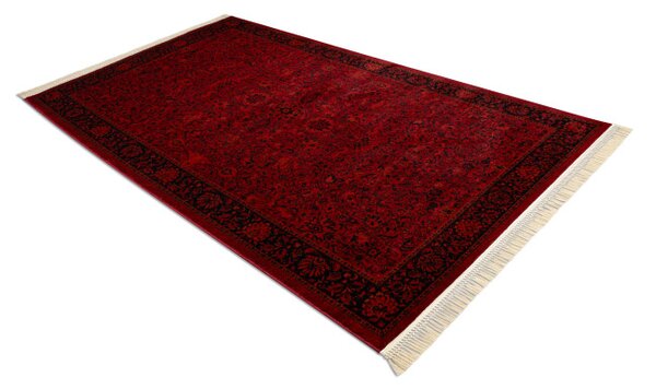Koberec ORIENT 5125 so strapcami / rám, orientálny / klasický, bordový / čierny