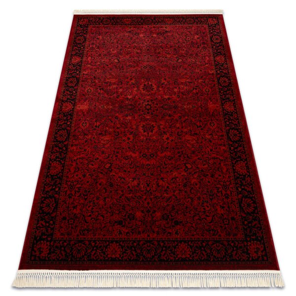Koberec ORIENT 5125 so strapcami / rám, orientálny / klasický, bordový / čierny