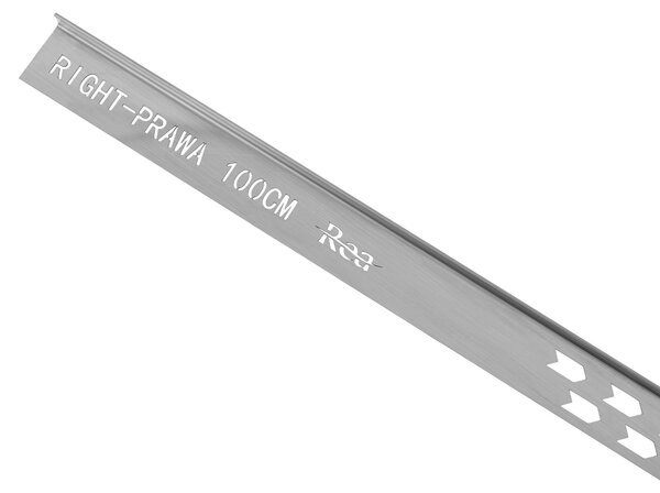 Rea Rea, nerezová spádová lišta, pravá, dĺžka 1000 mm, brúsená oceľ, REA-K3212