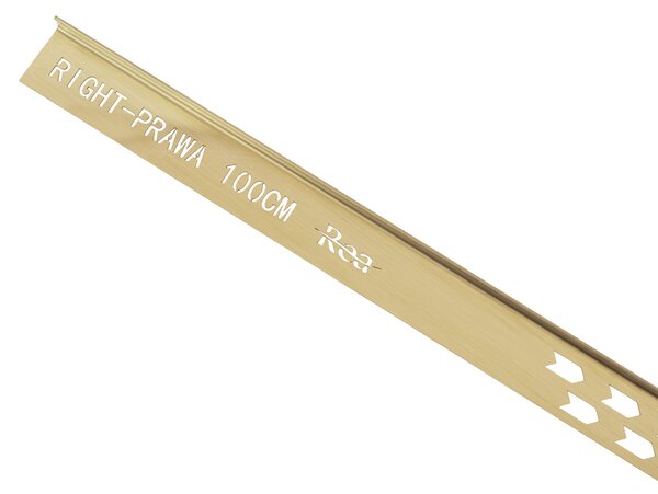 Rea Rea, nerezová spádová lišta, pravá, dĺžka 1000 mm, zlatá matná, REA-K3217