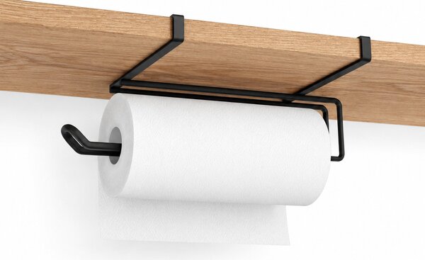 METALTEX Závesný kovový držiak na utierky, Easy-Roll · LAVA, čierny, 35 x 18 x 10 cm