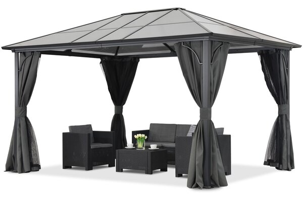 Moderný záhradný altánok Santiago 3x4m Garden Point antracyt