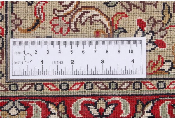 Luxusný hodvábny červeno čierny koberec Kašmír 18/18 1,20 x 1,80 m
