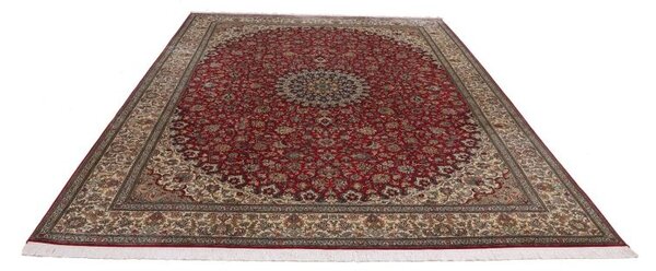 Luxusný veľký červený hodvábny koberec Kašmír 18/18 2,50 x 3,50 m