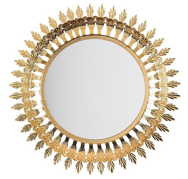 Nástenné zrkadlo Beliani Vasung (zlatá) . Vlastná spoľahlivá doprava až k Vám domov. 1076521