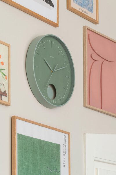 NÁSTENNÉ HODINY jadeitovozelená 41 cm Karlsson - Hodiny, Online Only