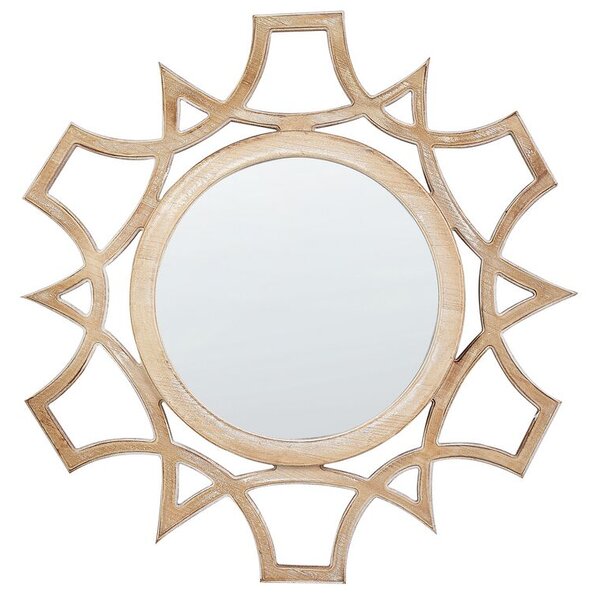 Nástenné zrkadlo Zaccai (svetlé drevo) . Vlastná spoľahlivá doprava až k Vám domov. 1076645