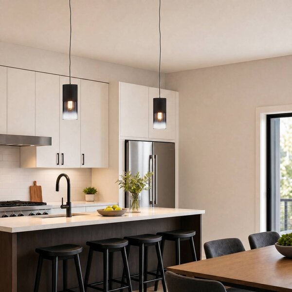 Trio Lighting Závesné svietidlo Robin pre DUOline, čierna/dymovo sivá, Čierna, Obývacia izba / jedáleň, kov, Moderný, Koľajnicový systém