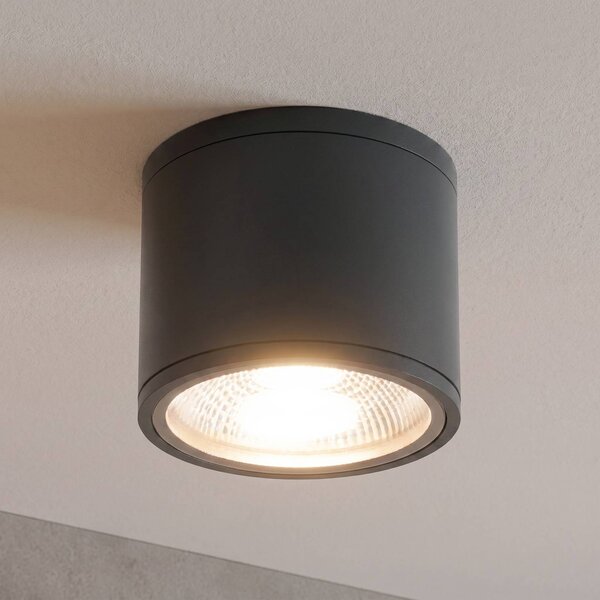 ORION LED bodové svetlá Sputnik IP65 Ø 14,5 cm čierna, Čierna, Kúpeľňa, Hliník, Moderný, Závesné svietidlo