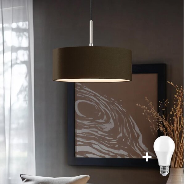 Eglo - LED závesný luster TUNJA 1xE27/60W/230V hnedý