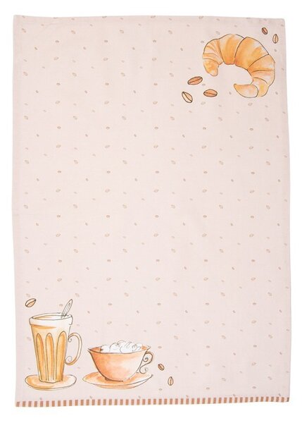 Béžová bavlnená utierka Your Favorite Breakfast - 50*70 cm - Clayre & Eef
