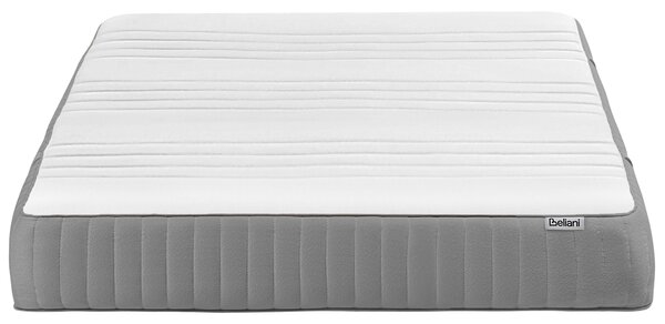 Penový matrac biely a sivý polyester 120 x 200 cm stredne tvrdý snímateľný poťah so zipsom