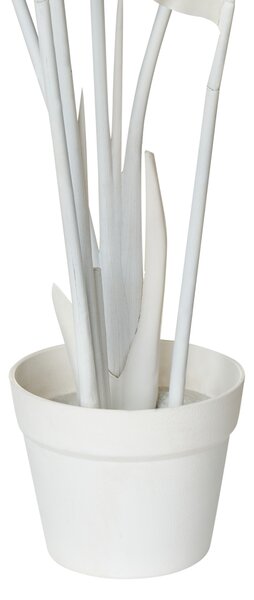 Umelá rastlina v kvetináči banánovník biely syntetický materiál 123 cm dekorácie doplnky