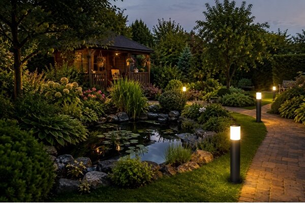 Vonkajšia lampa LOPPA 1xE27/60W/230V 45 cm IP44 čierna